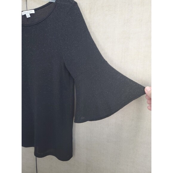 Green Envelope Loose Knit Metallic Thread Bell Sleeve Pullover Sweater Sz Small - Picture 3 of 6